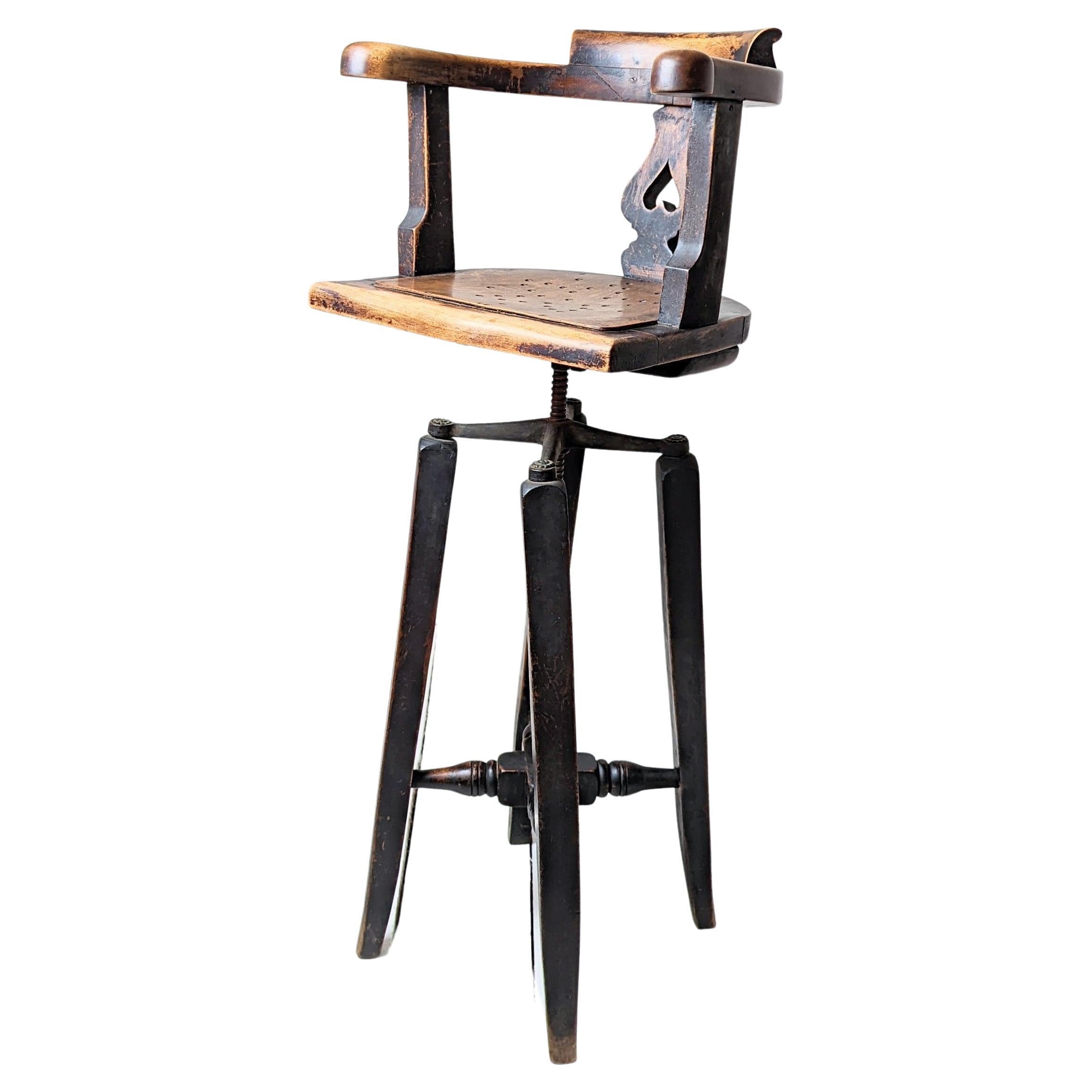  19th Century English Vernacular Childs Barbers Chair