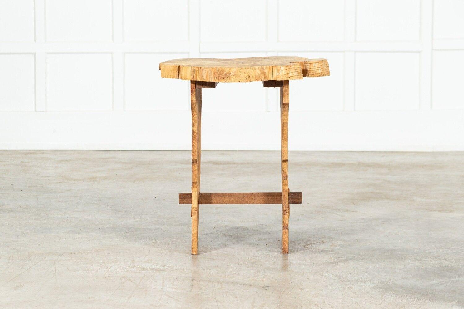 20th Century English Vernacular Elm Side Table For Sale