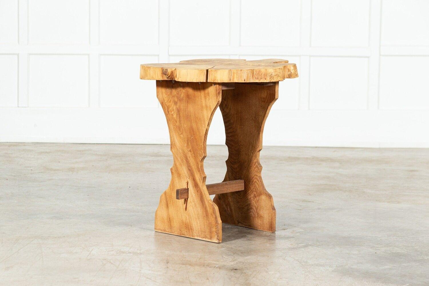 English Vernacular Elm Side Table For Sale 4