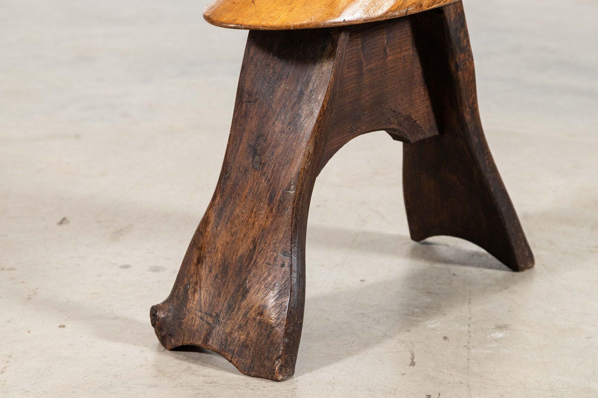 English Vernacular Oak Stool For Sale 1