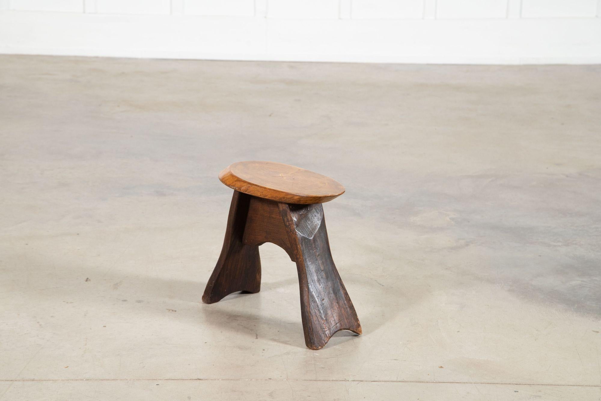 English Vernacular Oak Stool For Sale 3