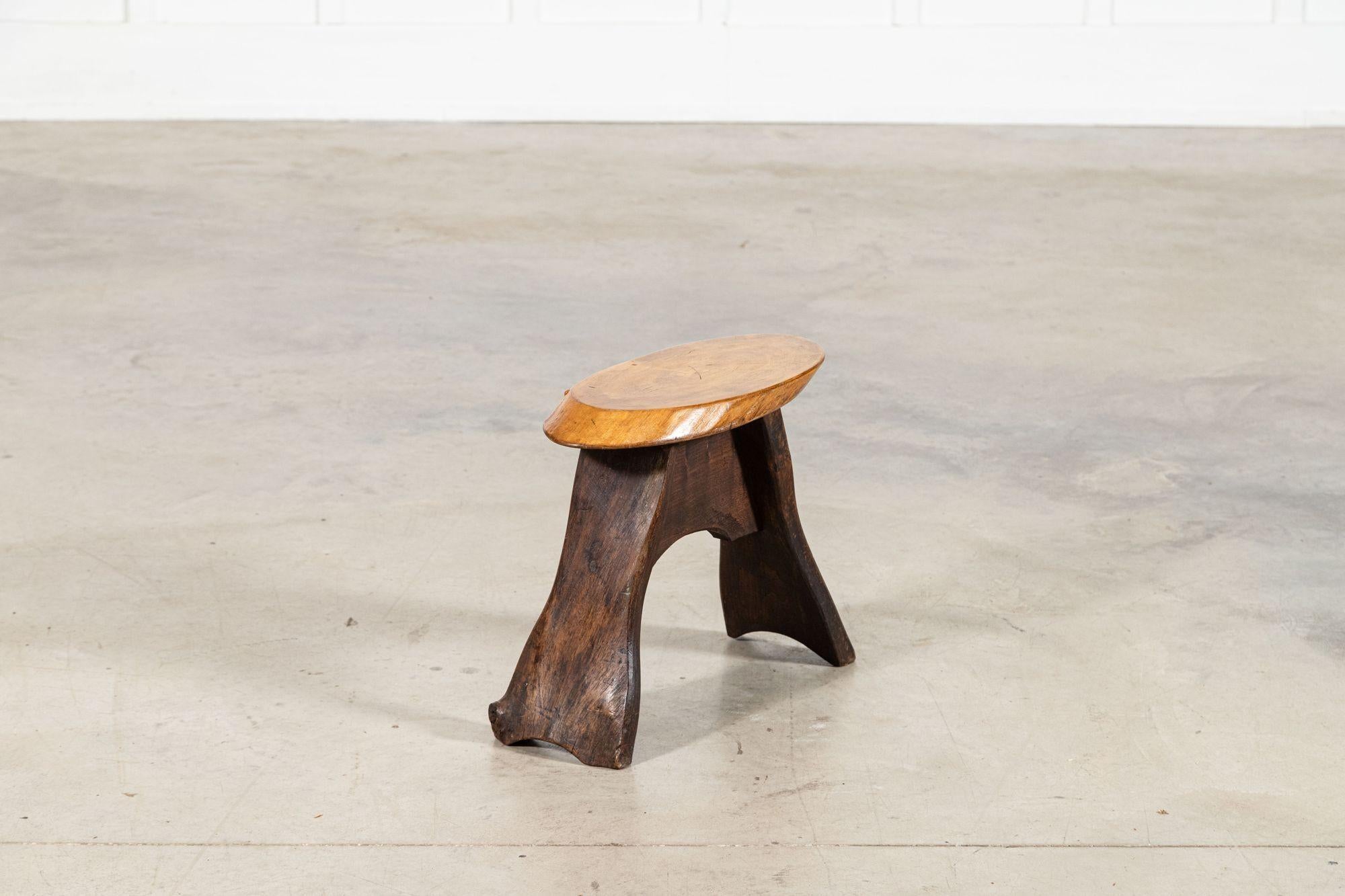 English Vernacular Oak Stool For Sale 5