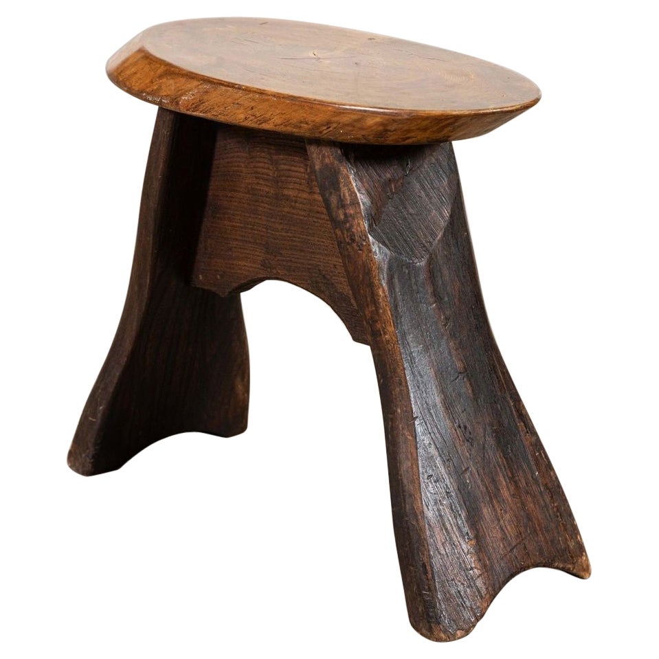 English Vernacular Oak Stool For Sale