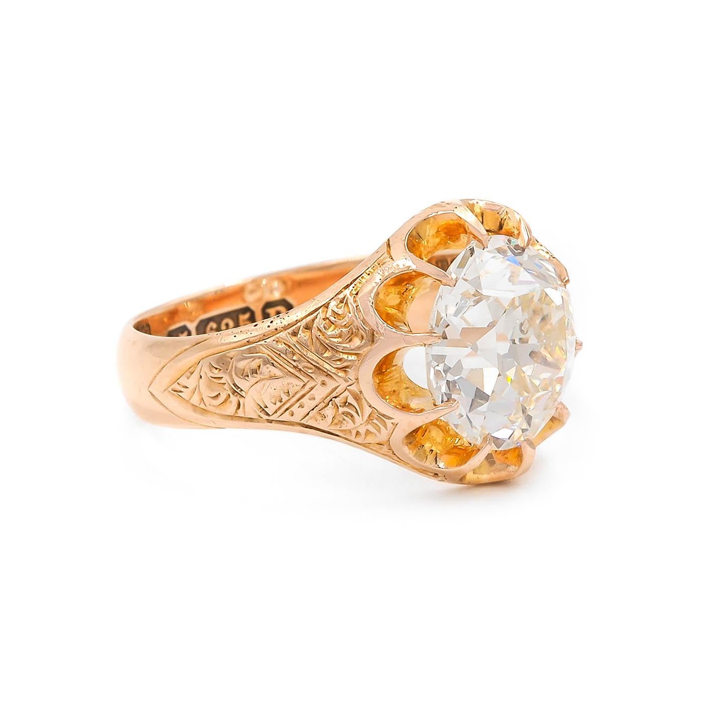 English Victorian era 3.61 Ct. Old European Cut Diamond 