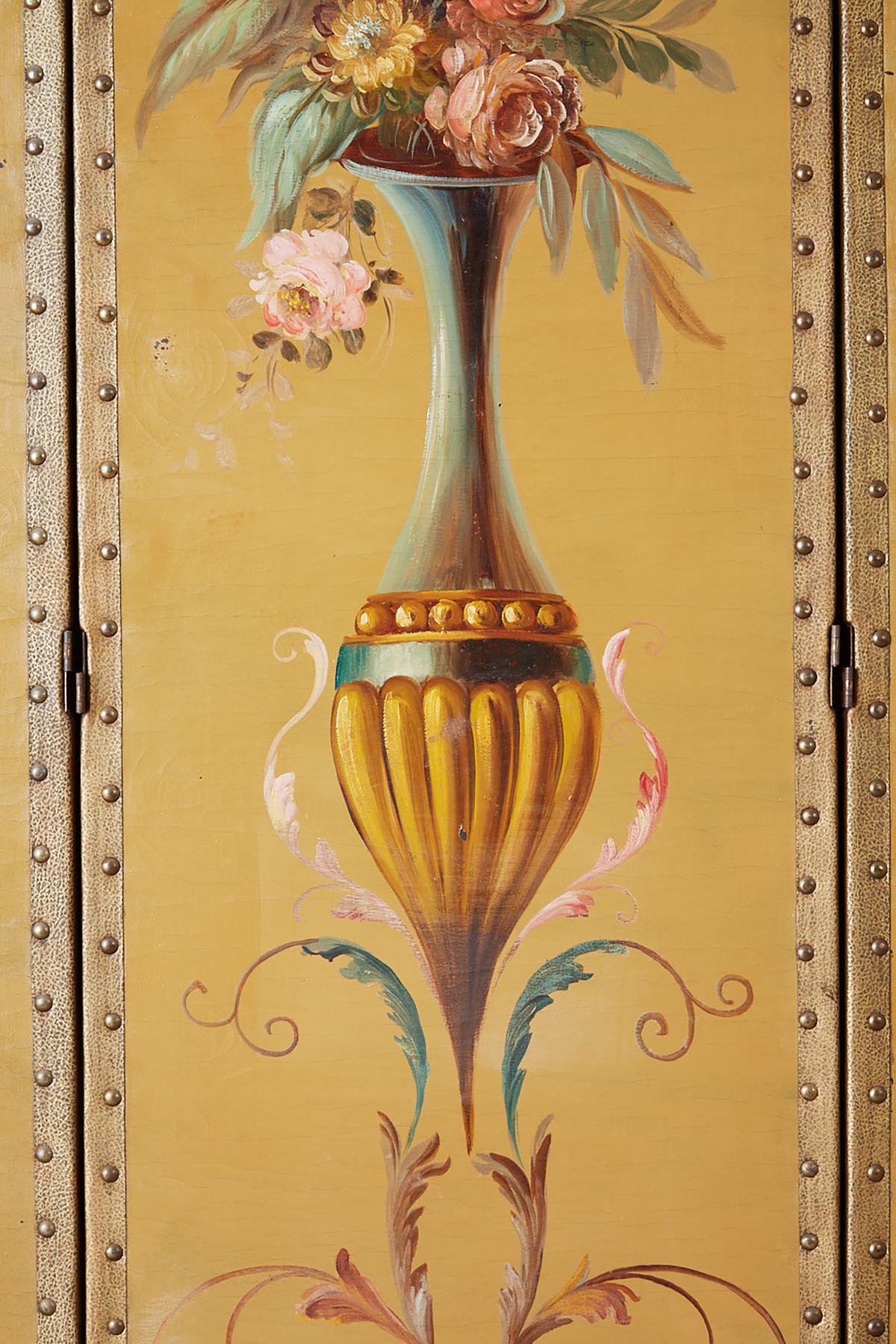 English Victorian Adam Style Painted Floor Screen 1