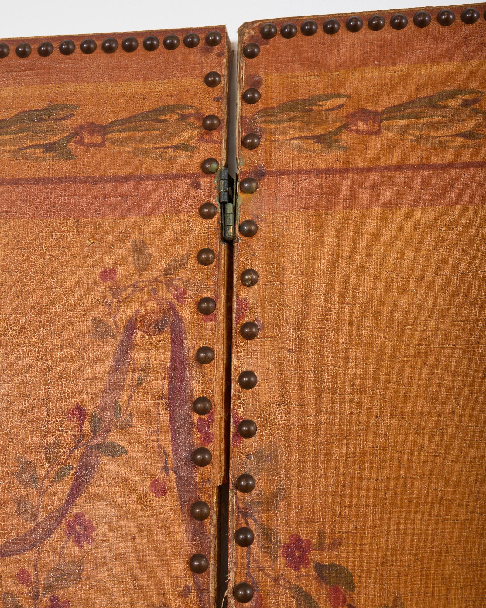 Englischer viktorianischer Adam-Stil Drei-Panel-Faltwand im Angebot 6