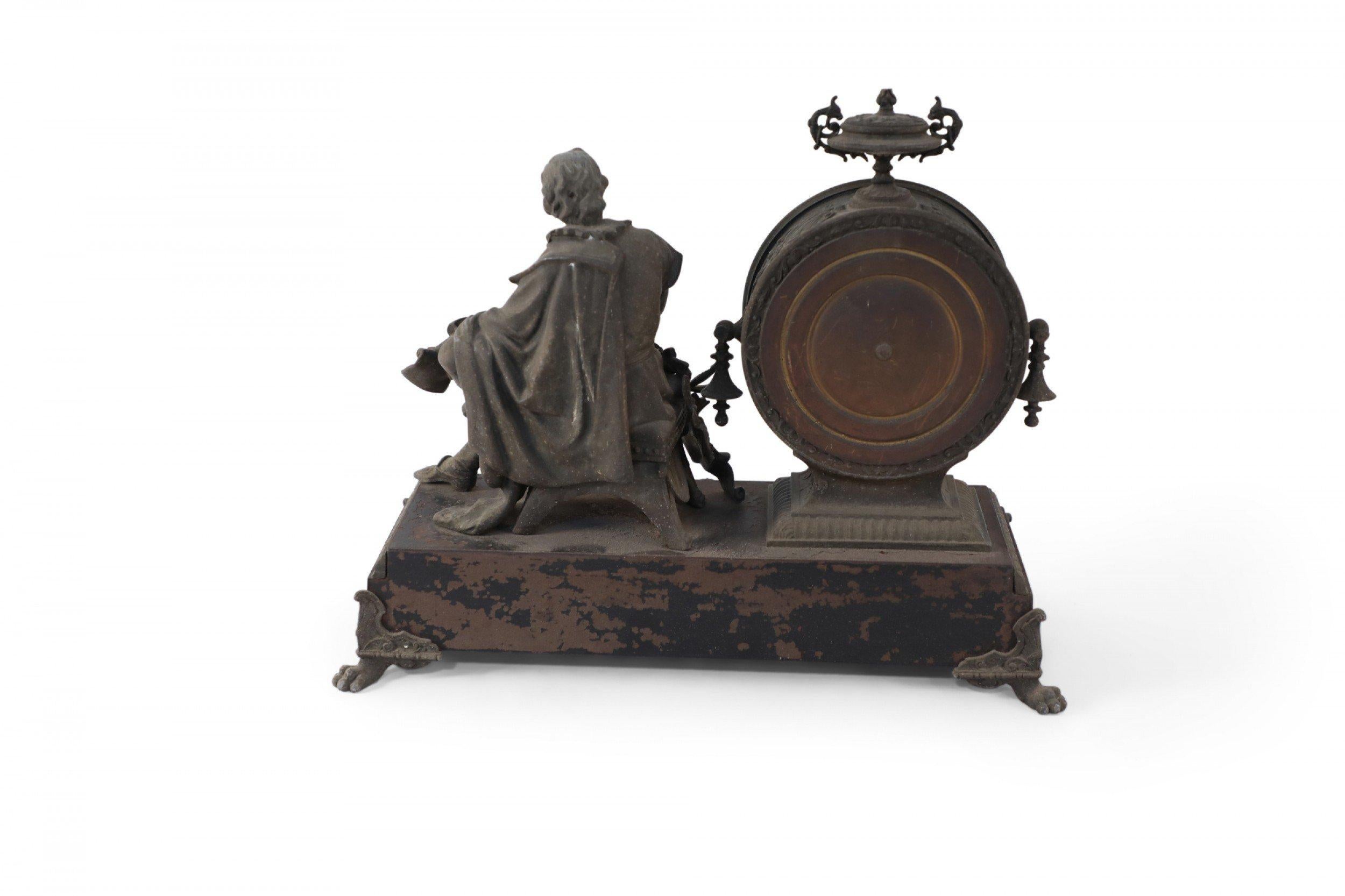 Englische viktorianische Ansonia Clock Company Bronze Shakespeare-Kaminuhr, viktorianisch im Angebot 4