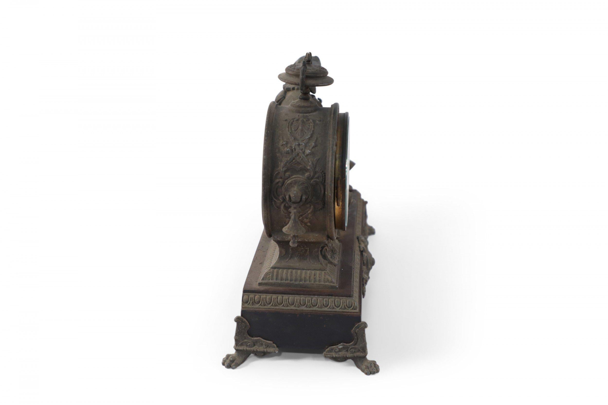 English Victorian Ansonia Clock Company Bronze Shakespeare Mantel Clock For Sale 4