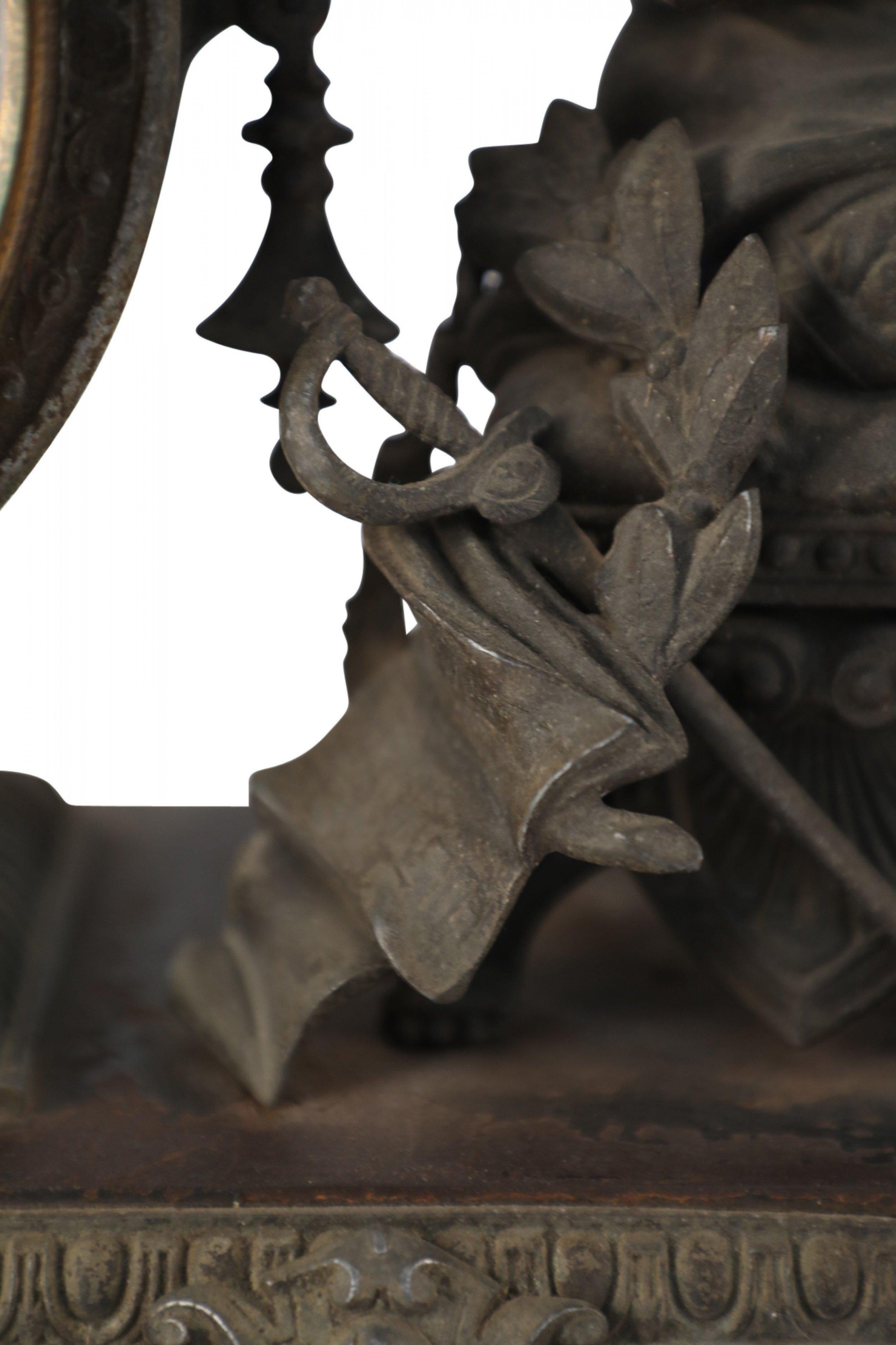 Englische viktorianische Ansonia Clock Company Bronze Shakespeare-Kaminuhr, viktorianisch im Angebot 1