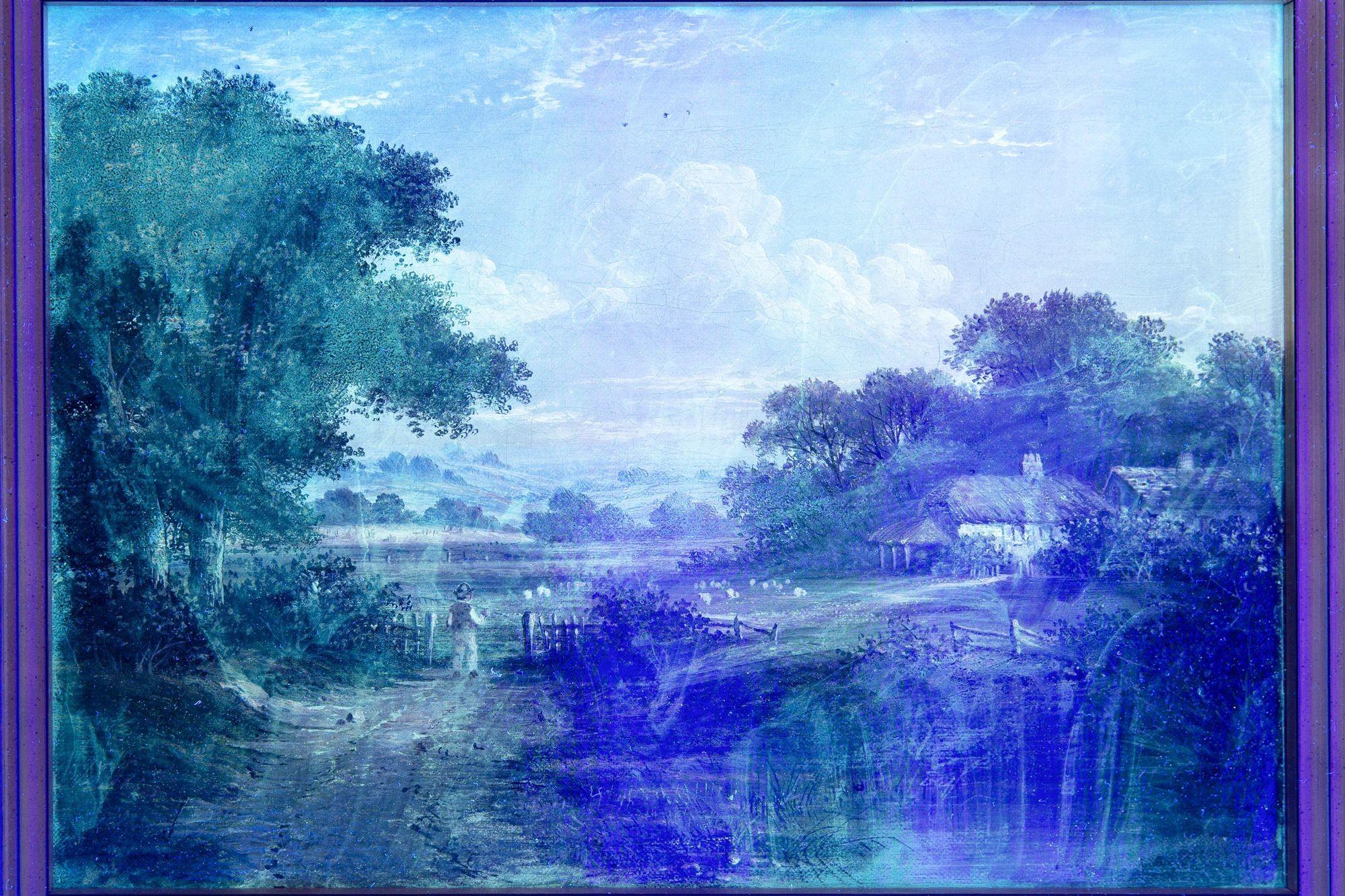 Englisches viktorianisches antikes Ölgemälde einer Landschaft in Devonshire, 19. im Angebot 7