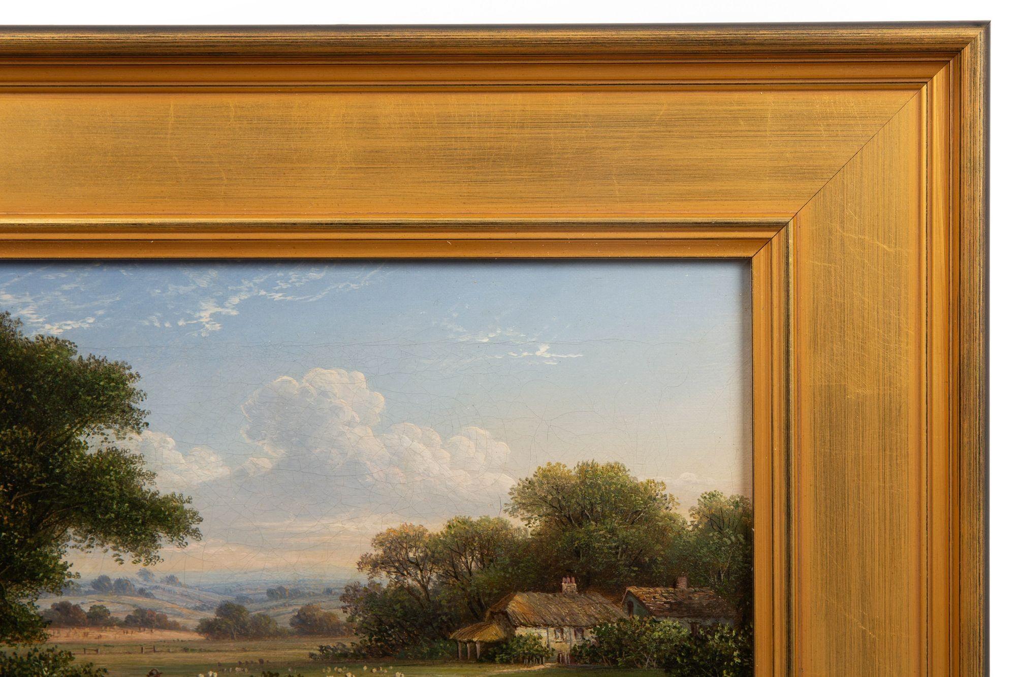 Englisches viktorianisches antikes Ölgemälde einer Landschaft in Devonshire, 19. (Viktorianisch) im Angebot