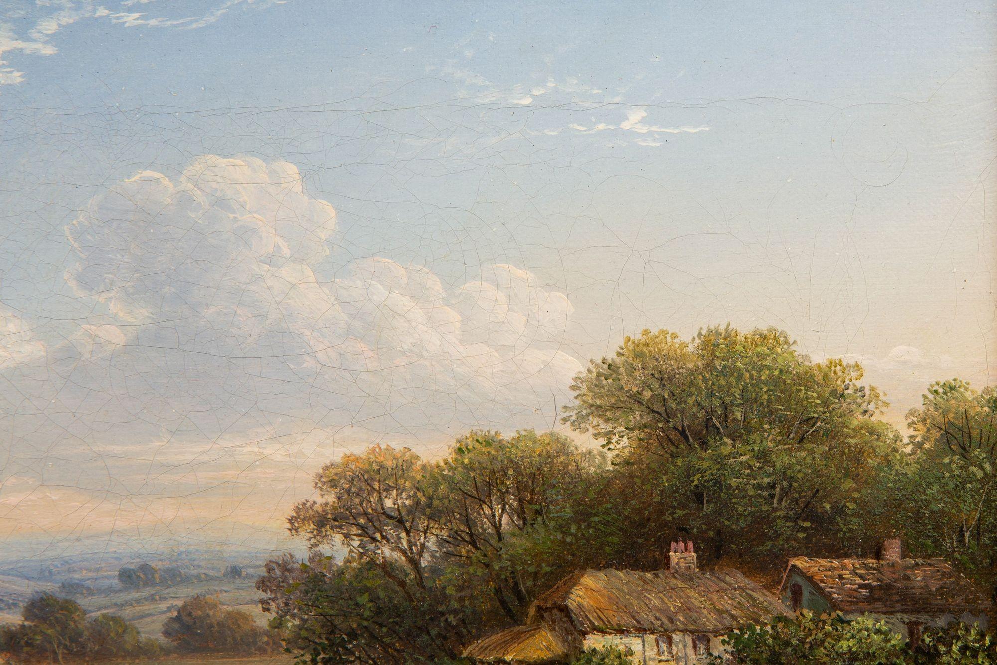 Englisches viktorianisches antikes Ölgemälde einer Landschaft in Devonshire, 19. (Britisch) im Angebot