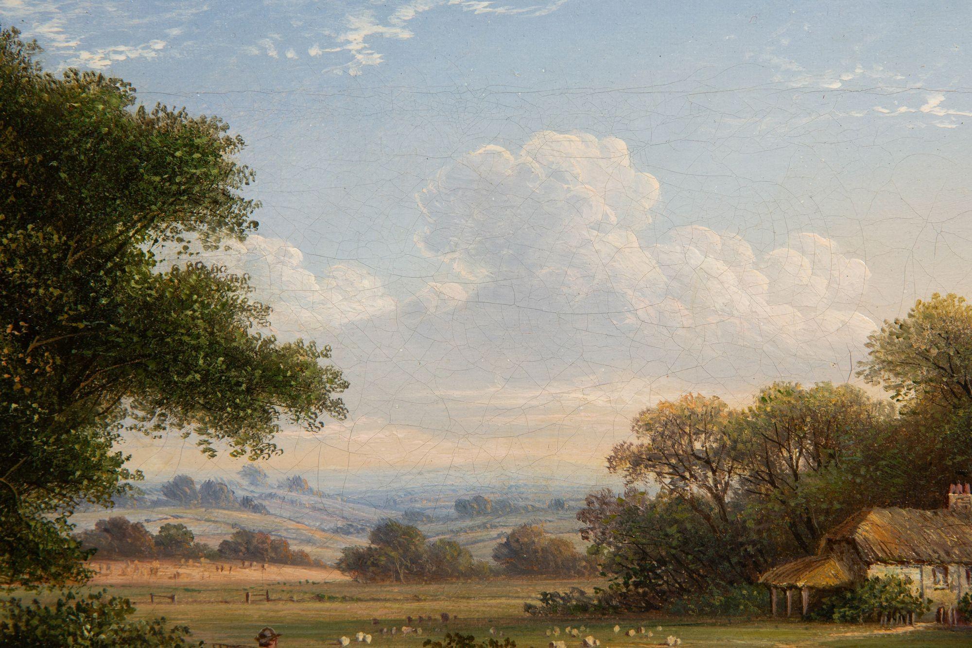Englisches viktorianisches antikes Ölgemälde einer Landschaft in Devonshire, 19. (19. Jahrhundert) im Angebot