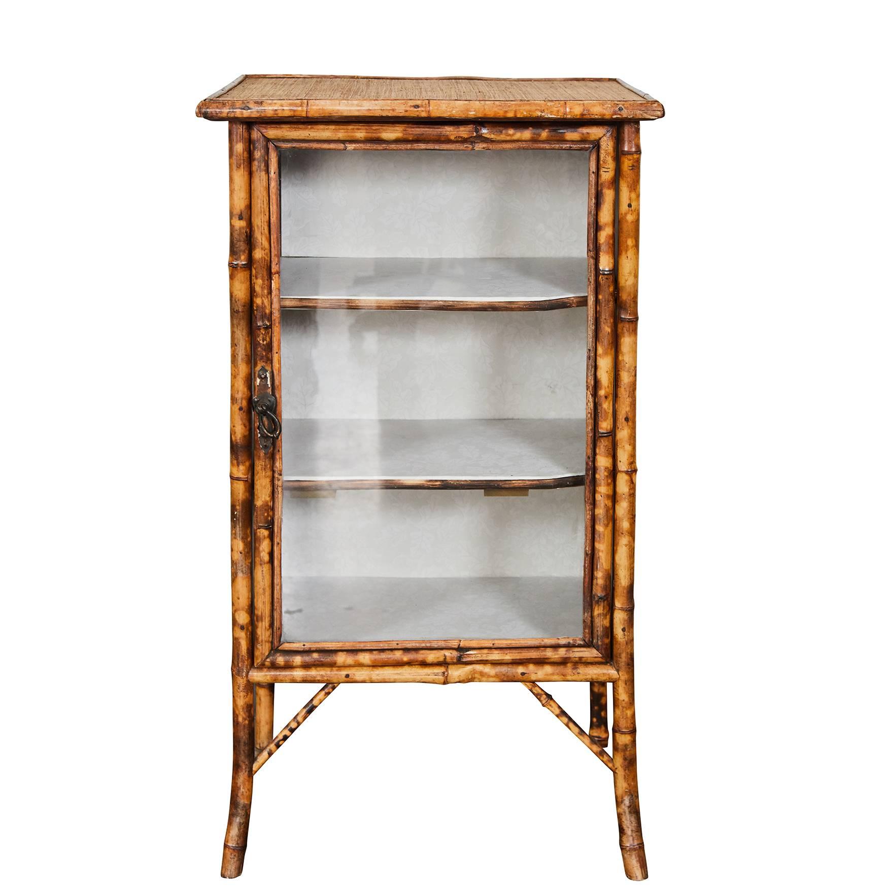 English Victorian Bamboo Cabinet