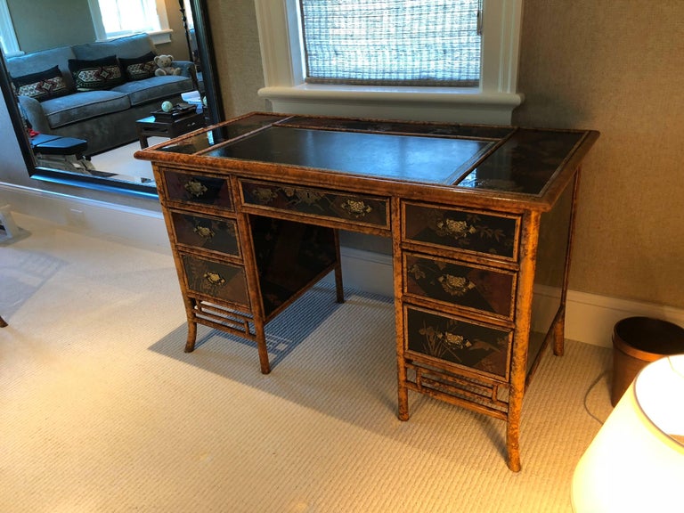 English Victorian Bamboo Desk at 1stDibs