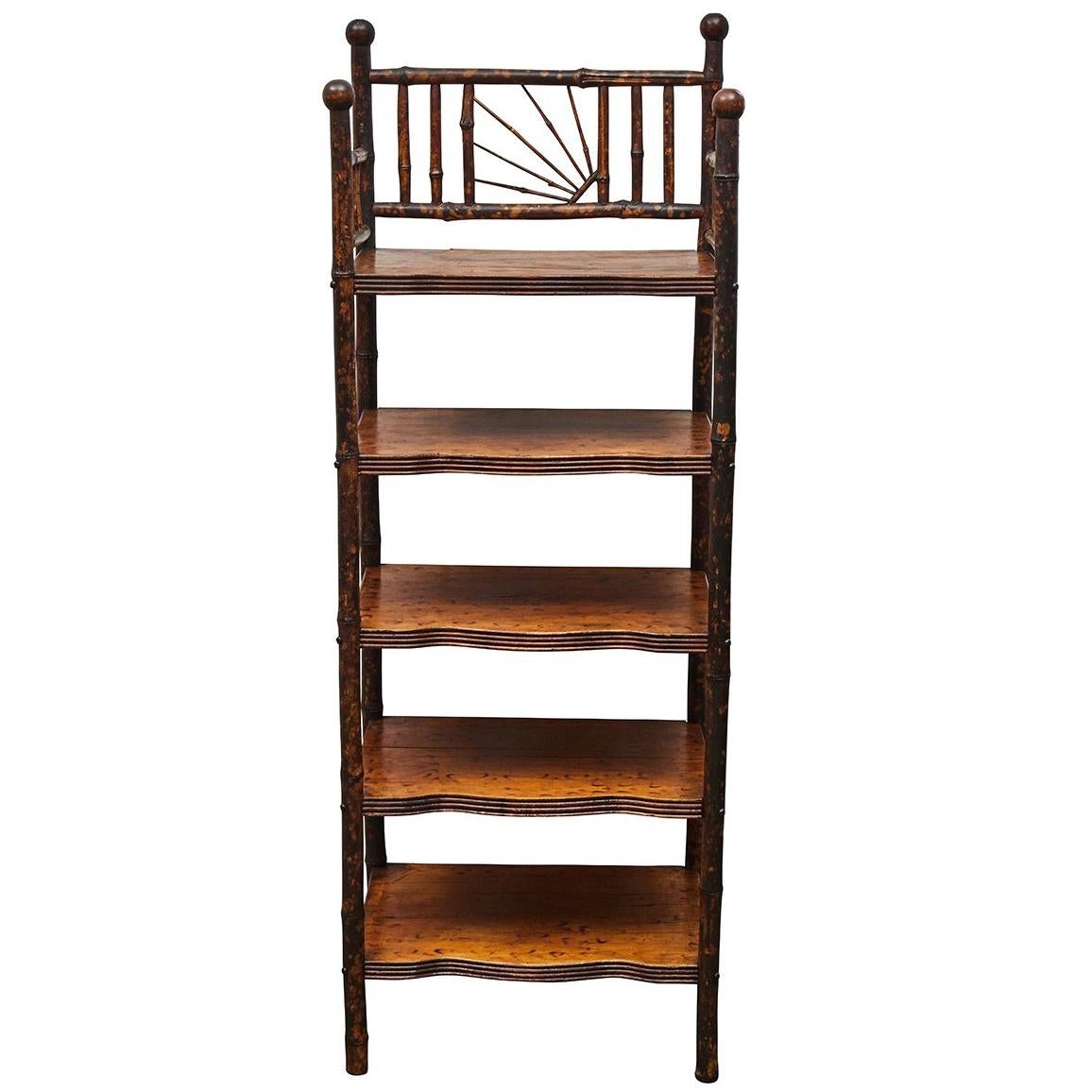 English Victorian Bamboo Shelves For Sale at 1stDibs