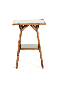 English Victorian Bamboo Side Table