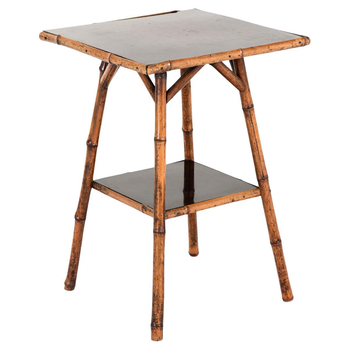 English Victorian Bamboo Side Table For Sale