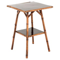 English Victorian Bamboo Side Table