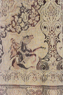 English Victorian Beige Patterned Table Cover