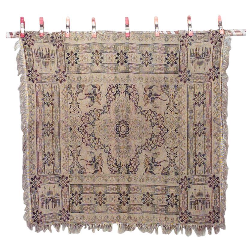 English Victorian Beige Patterned Table Cover