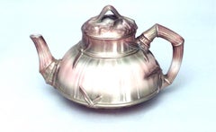 Set of 13 English Victorian Porcelain Bamboo Tea Set