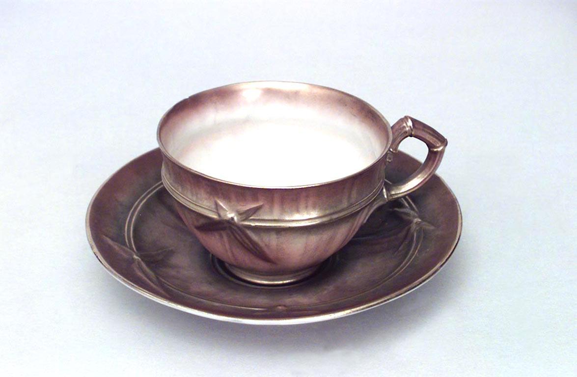Set of 13 English Victorian Porcelain Bamboo Tea Set In Good Condition For Sale In New York, NY