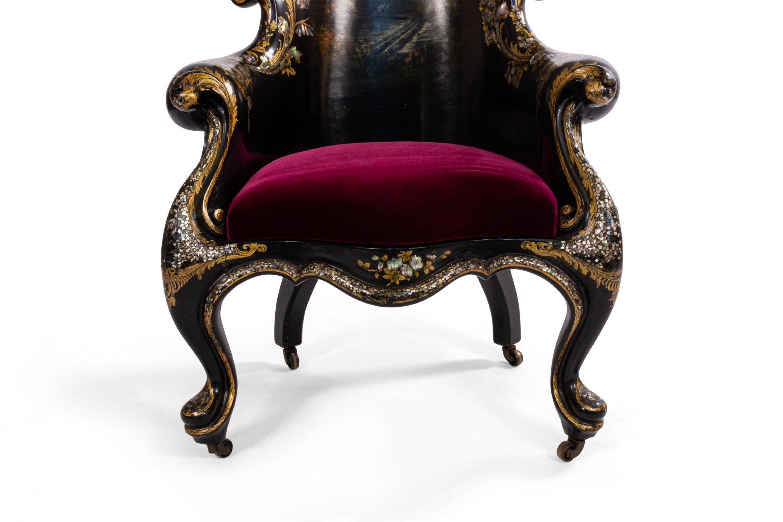 English Victorian Berg√©Re Arm Chair For Sale 3