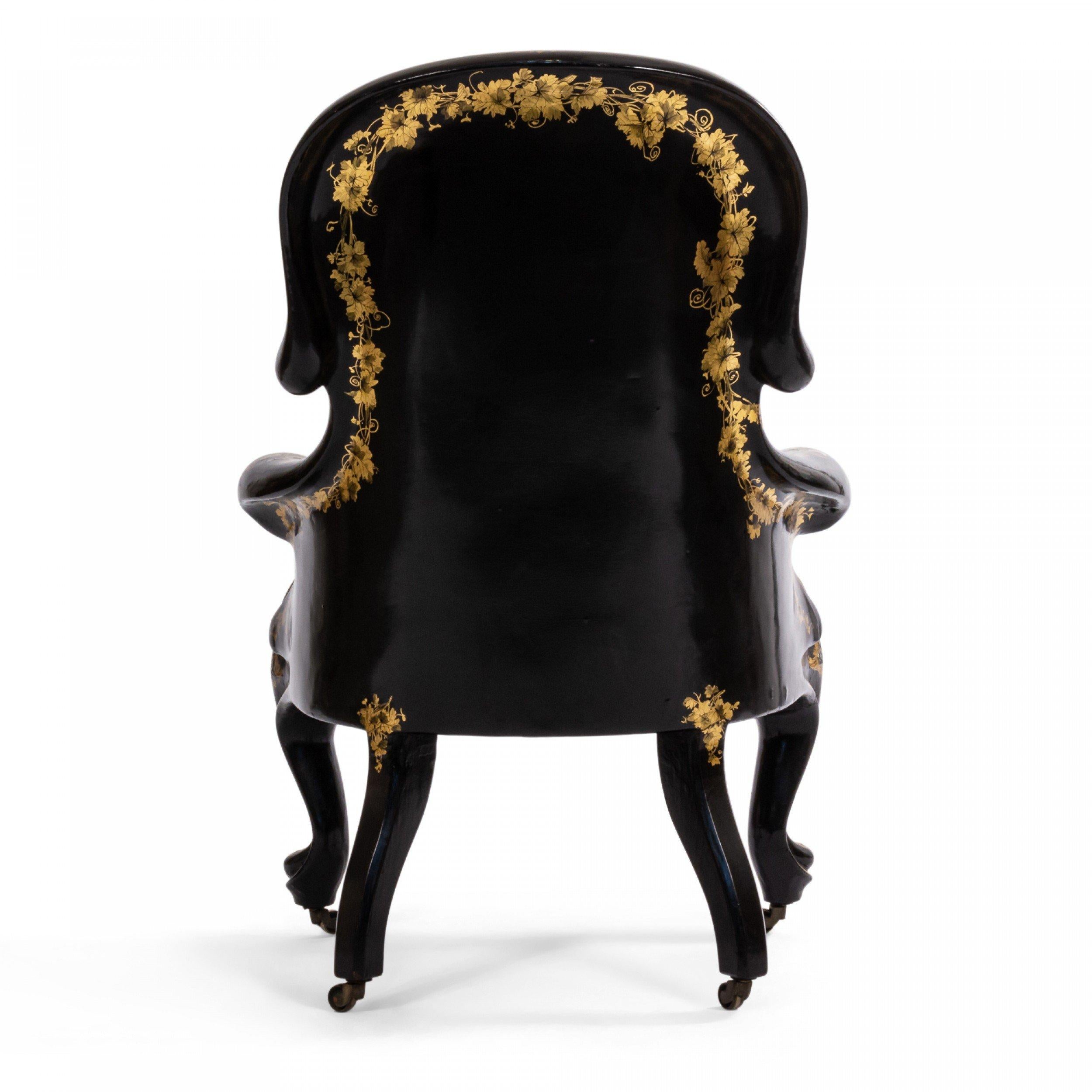 British English Victorian Berg√©Re Arm Chair For Sale