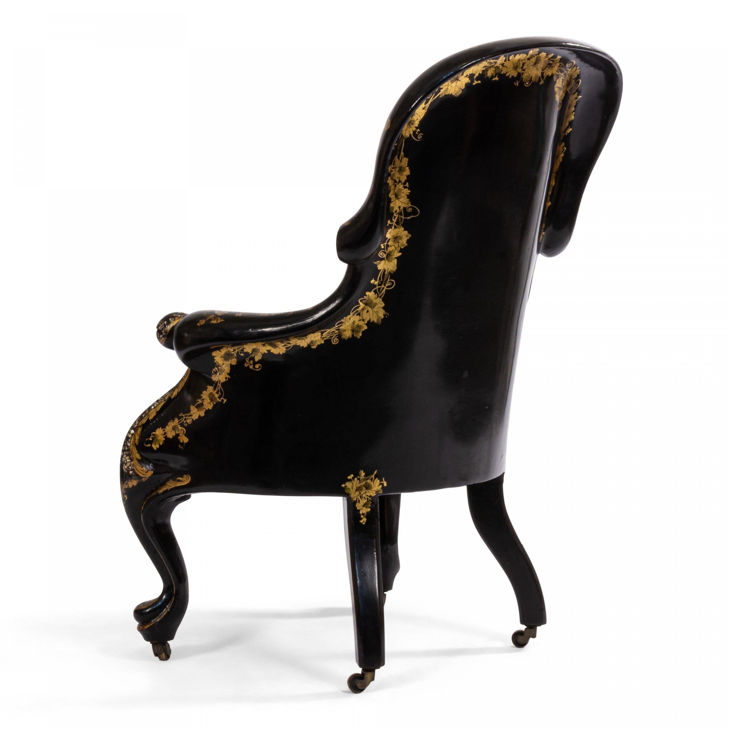 19th Century English Victorian Berg√©Re Arm Chair For Sale