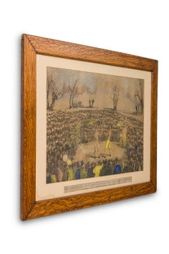 English Victorian Boxing Match Lithograph