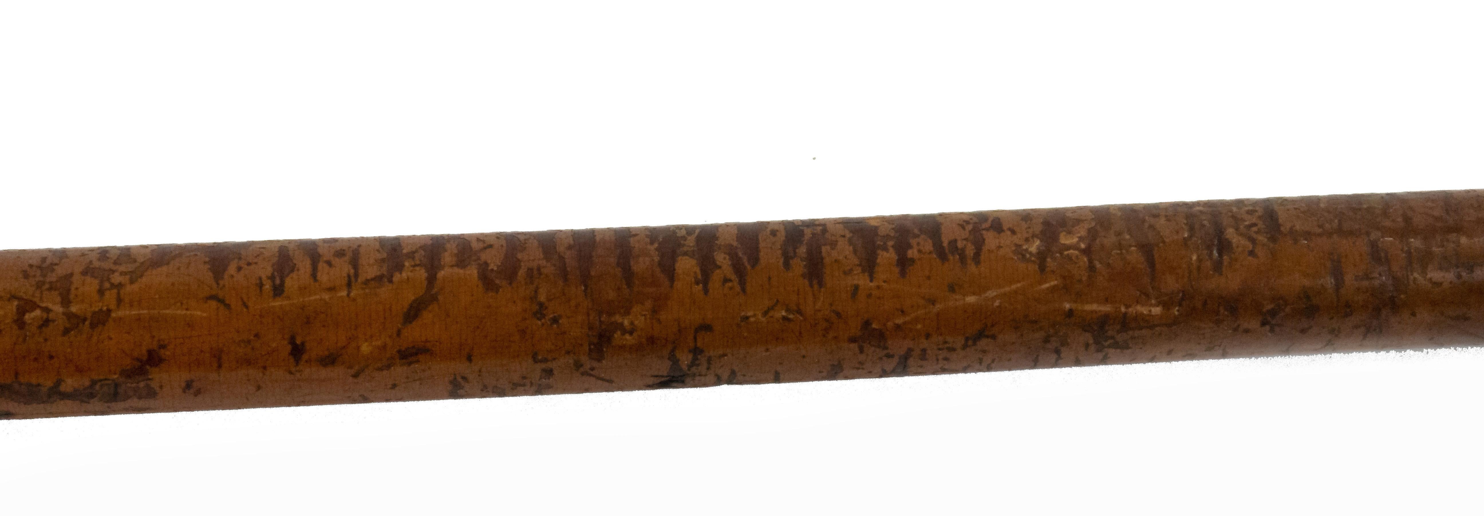 English Victorian  Brass and Burl Wood Cane In Good Condition For Sale In New York, NY