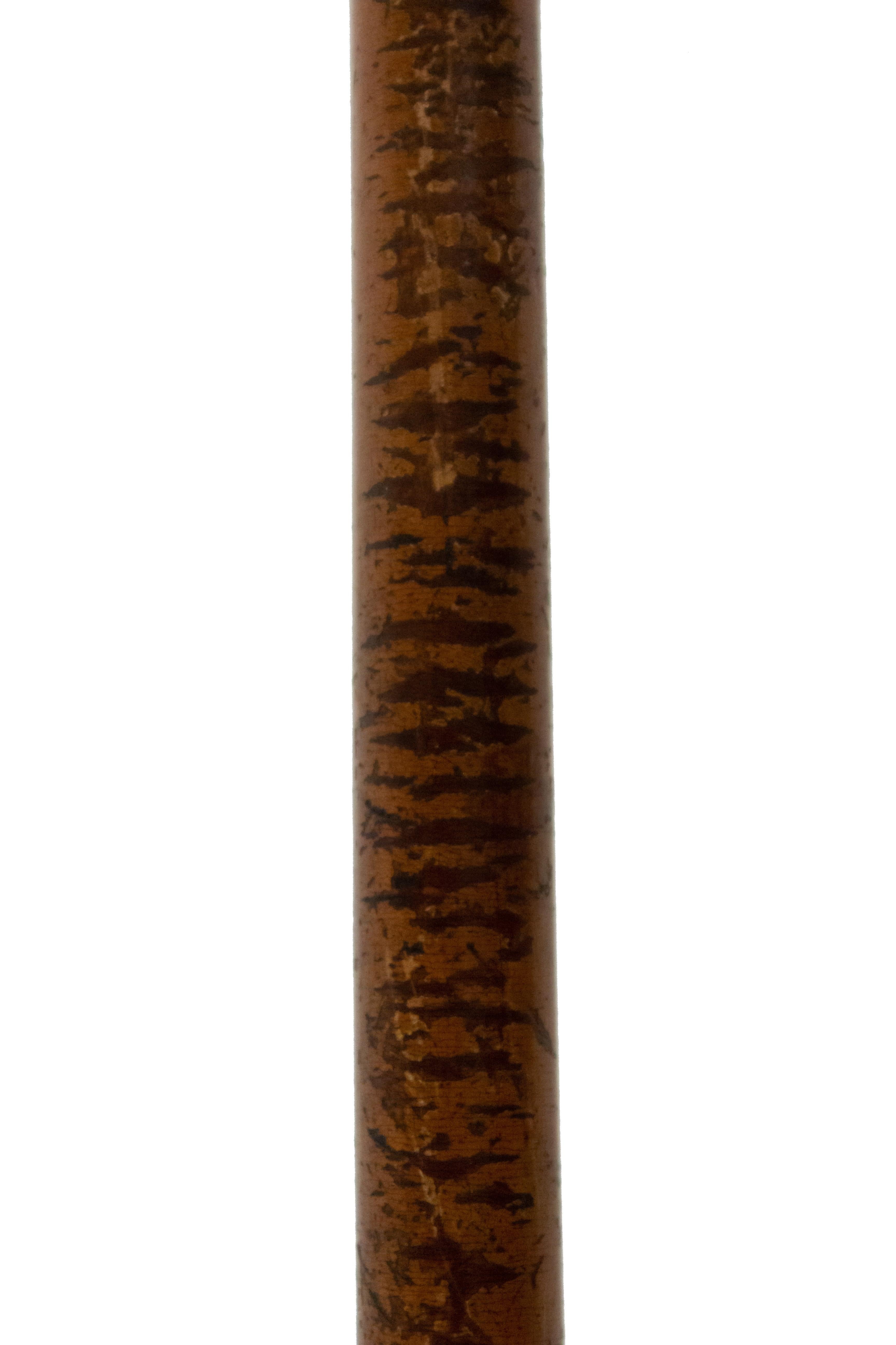 English Victorian  Brass and Burl Wood Cane For Sale 2