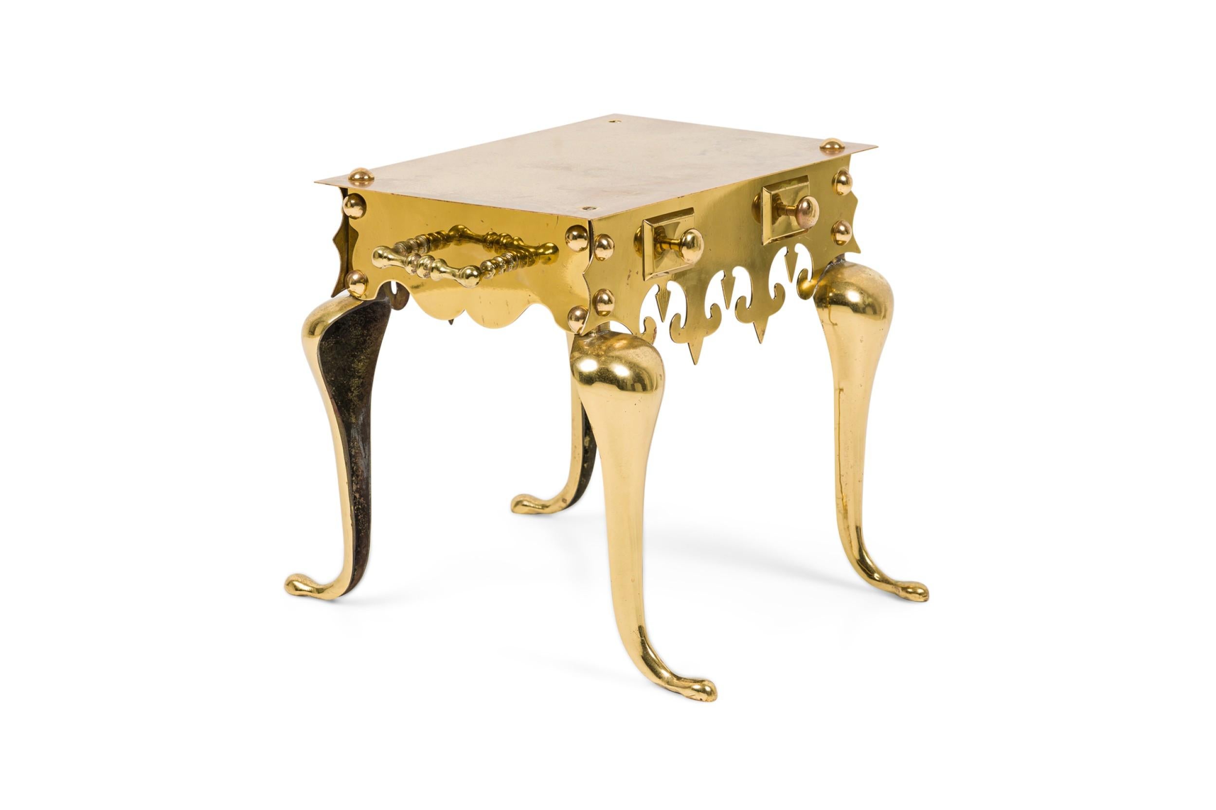 Englisch viktorianischen Messing Herd Feuerstelle Untersetzer (Britisch) im Angebot