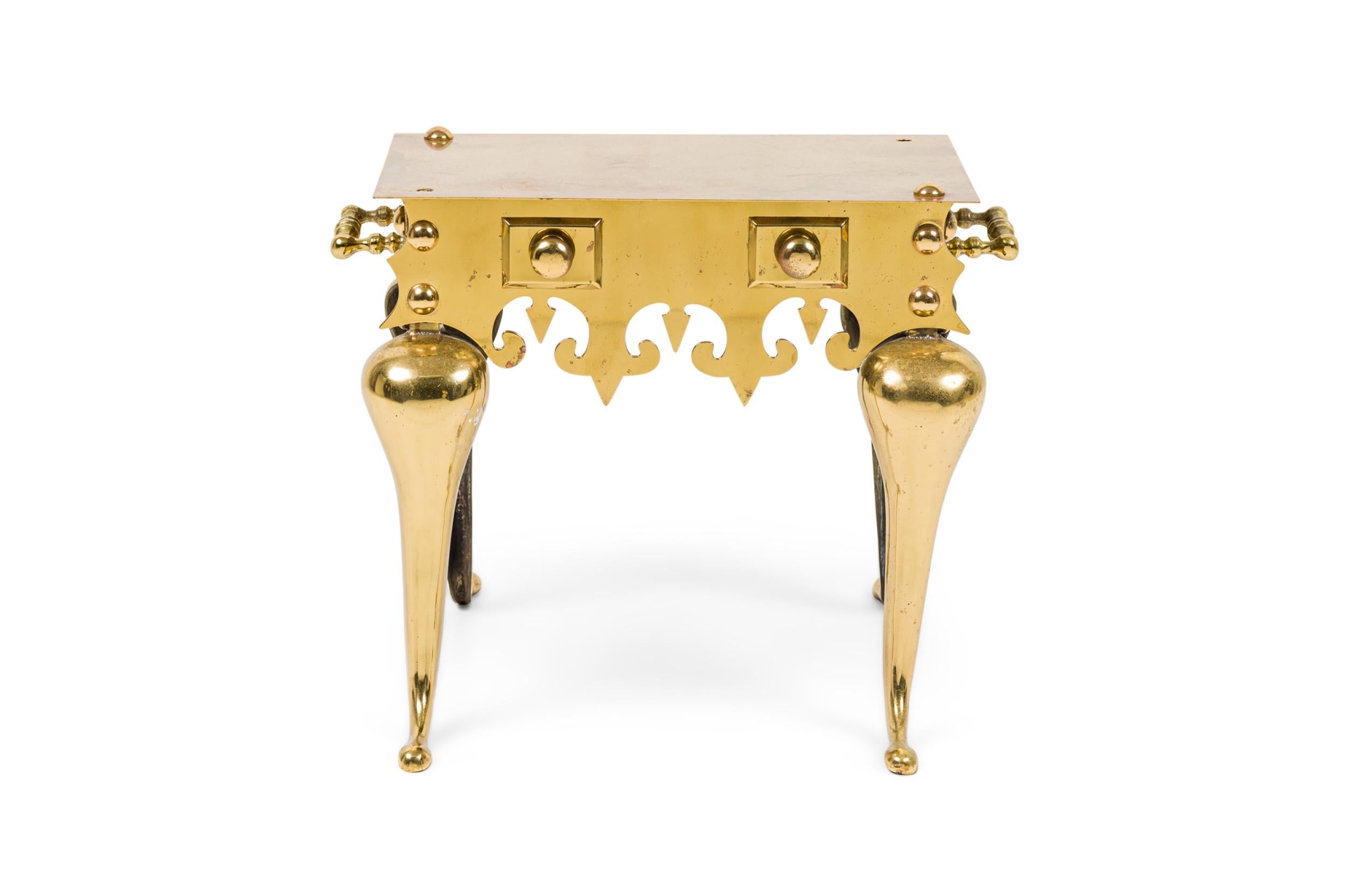 Englisch viktorianischen Messing Herd Feuerstelle Untersetzer im Zustand „Gut“ im Angebot in Queens, NY