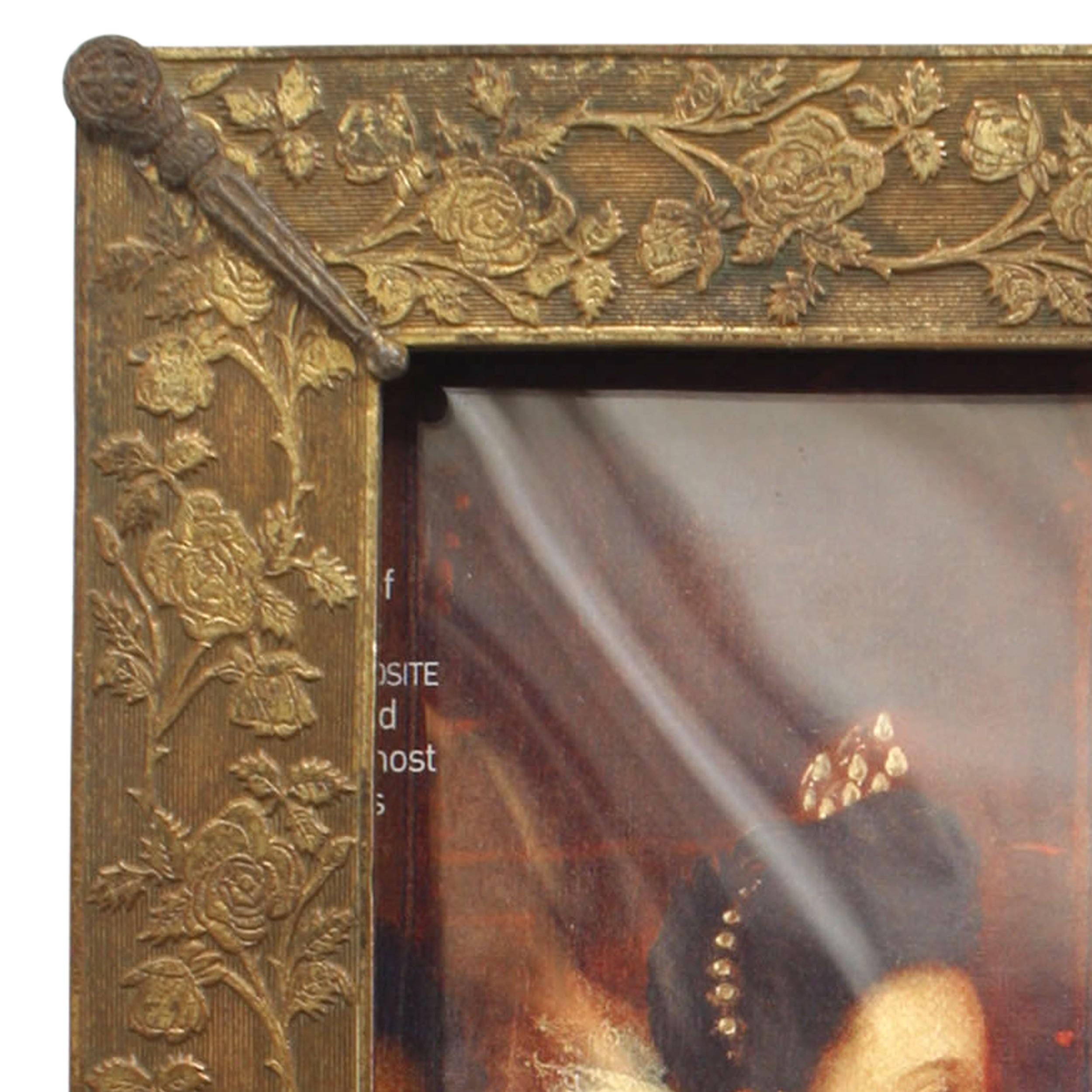 British English Victorian Brass Picture Frame For Sale