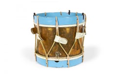 English Victorian Brass Regimental Drums