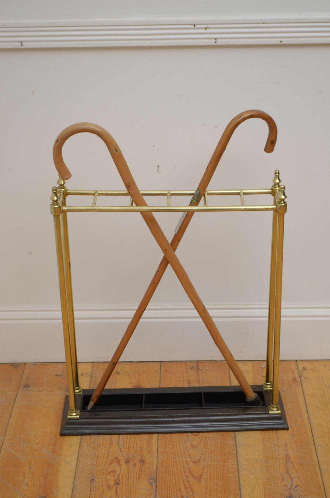 English Victorian Brass Umbrella Stand For Sale 6