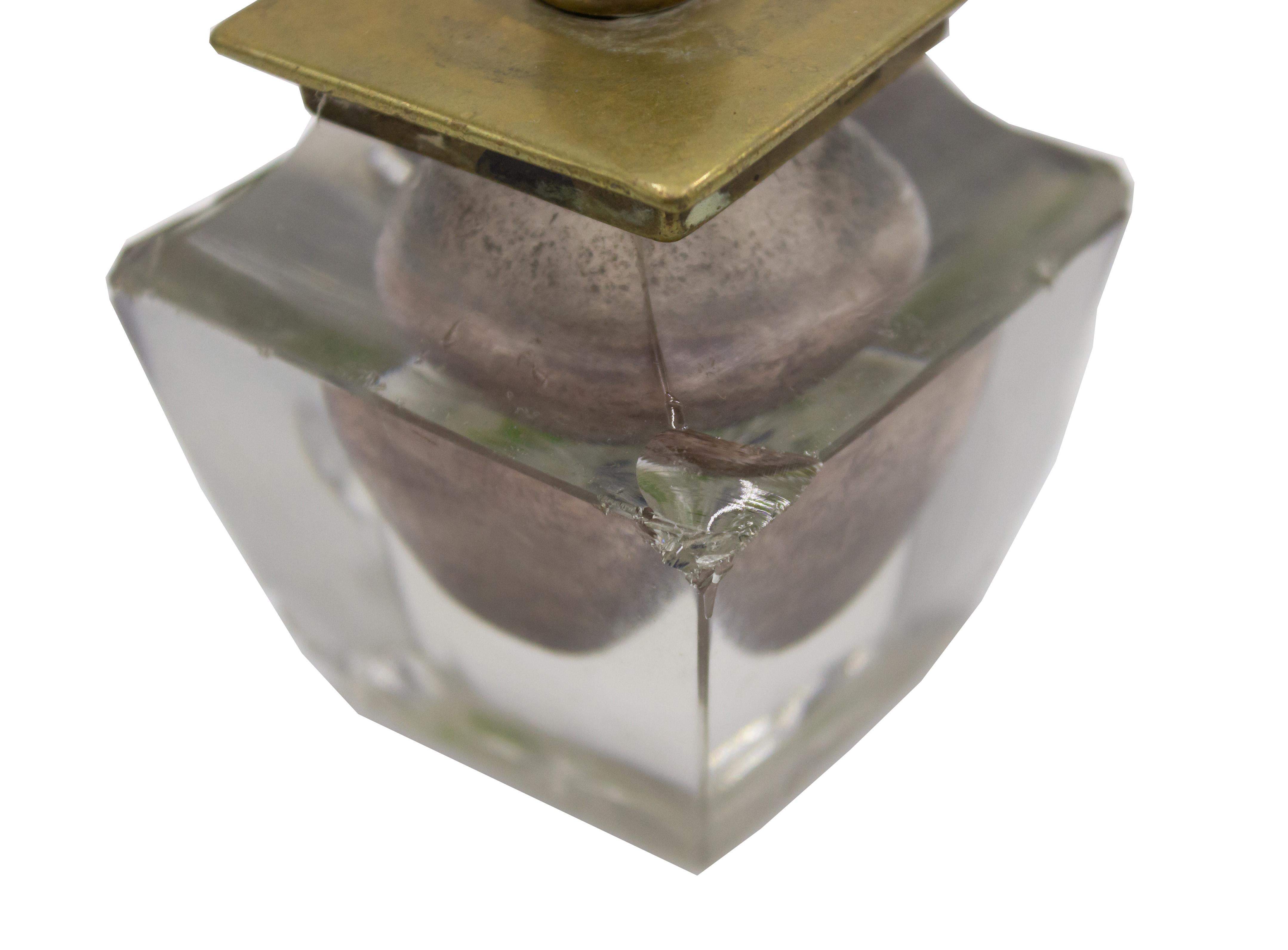 English Victorian Bronze Double Inkwell For Sale 2