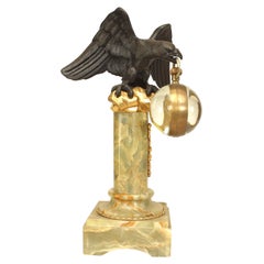 English Victorian Bronze Eagle Desk Clock