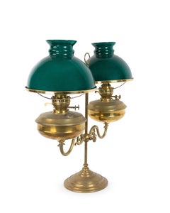 English Victorian Style Bronze Student Lamp