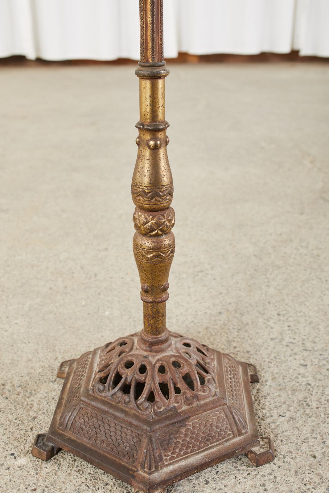 English Victorian Bronzed Marble Top Drinks Table 7