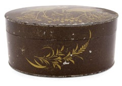 English Victorian Brown Lacquered Box