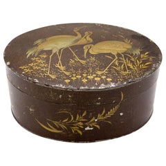 English Victorian Brown Lacquered Box