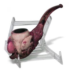 English Victorian Carved Dragon Pipe