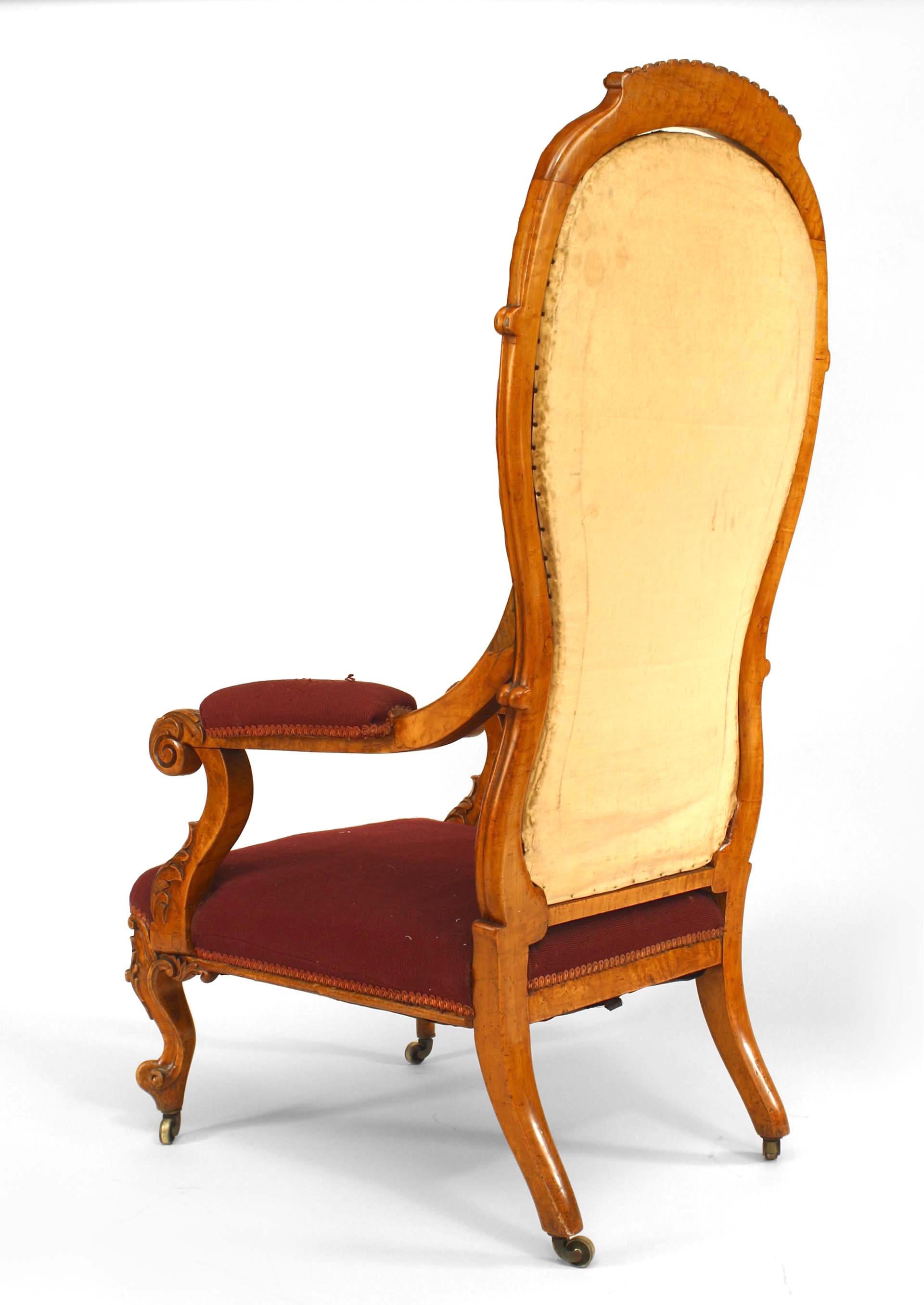 victorian high back chair