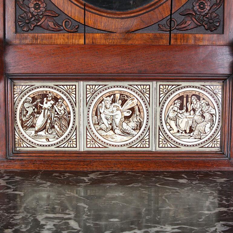 Mahogany English Victorian carved mahogany hall stand