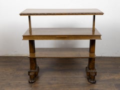 English Victorian Carved Oak Three-Tier Display Shelf, circa 1880