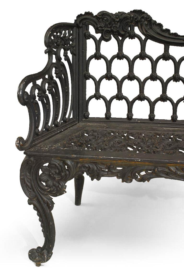 Loveseat Victoriano Inglés de Hierro Fundido Británico en venta