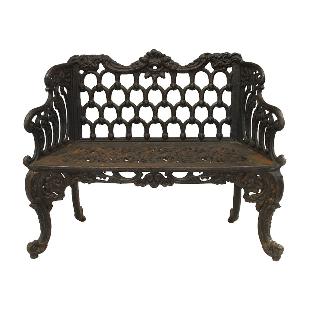 Englisch viktorianischen Gusseisen Loveseat